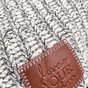 Black and white Love your melon beanie